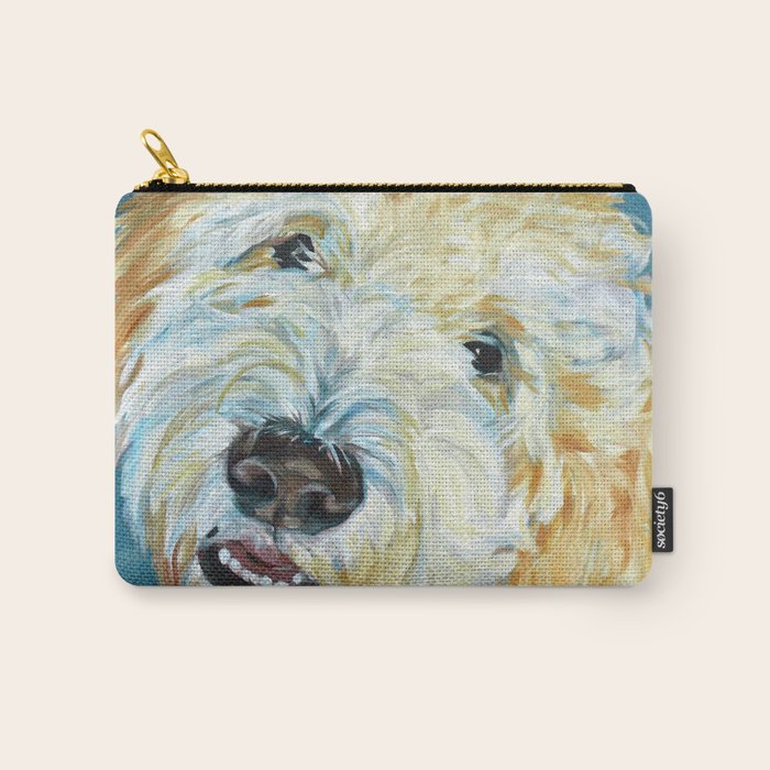 Stanley the Goldendoodle Dog Portrait Carry All Pouch Gallery Image 1