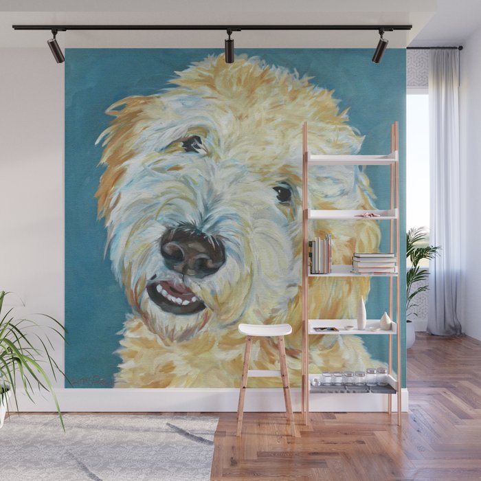 Stanley the Goldendoodle Dog Portrait Wall Mural Gallery Image 1