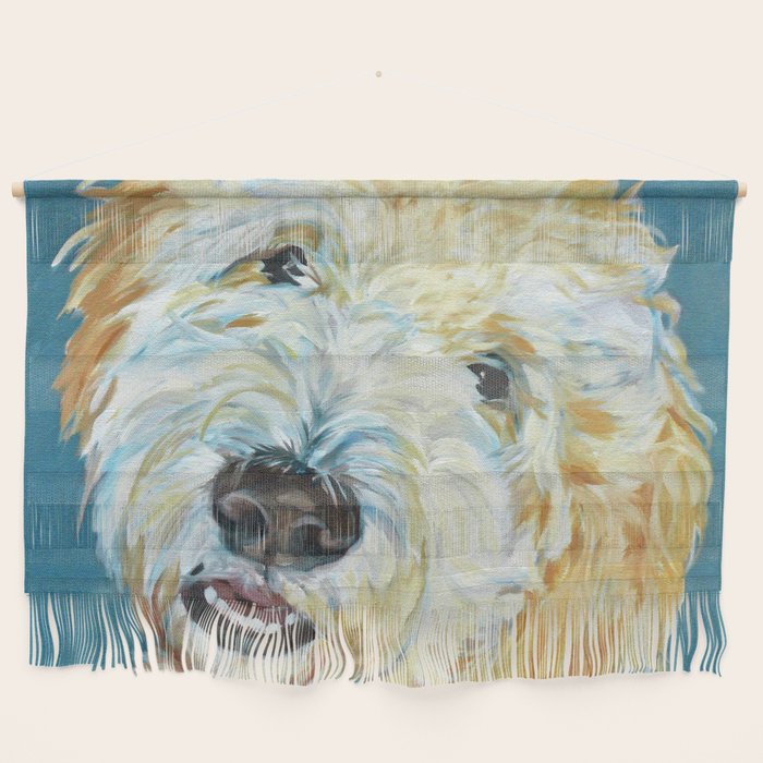 Stanley the Goldendoodle Dog Portrait Wall Hanging Gallery Image 1