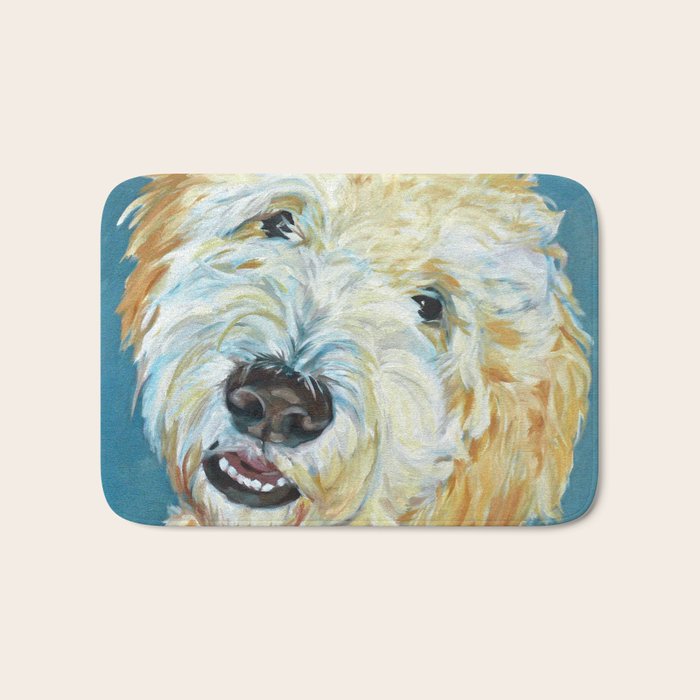 Stanley the Goldendoodle Dog Portrait Bath Mat Gallery Image 1