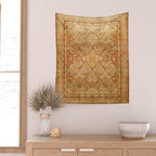 Oversized Antique Turkish Oushak Rug Print Wall Tapestry Gallery Image 2