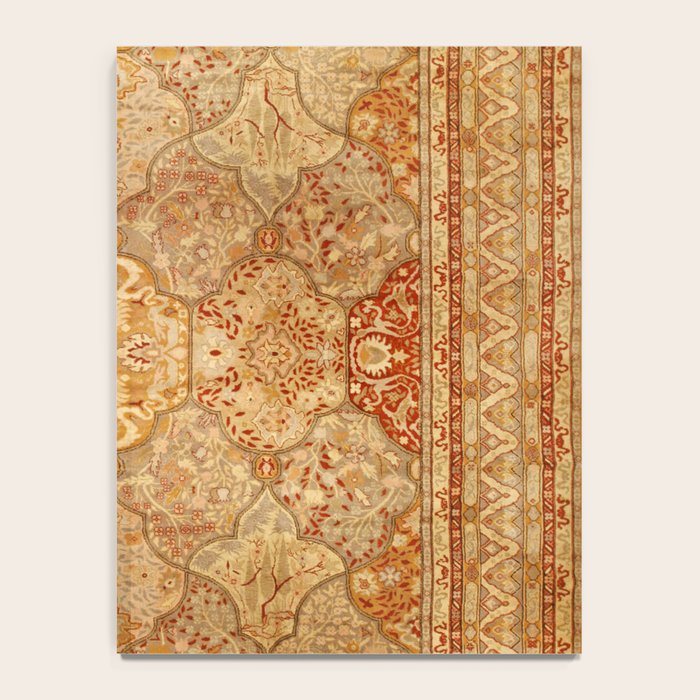 Oversized Antique Turkish Oushak Rug Print Notebook Gallery Image 4