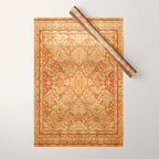 Oversized Antique Turkish Oushak Rug Print Wrapping Paper Gallery Image 1