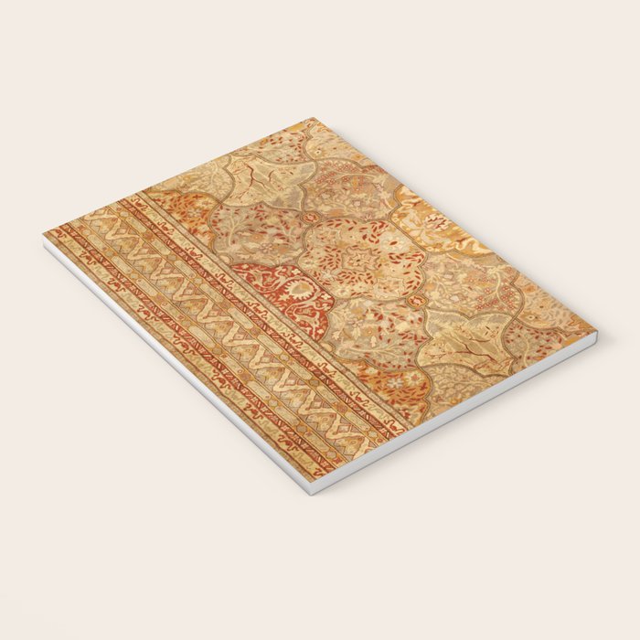 Oversized Antique Turkish Oushak Rug Print Notebook Gallery Image 3