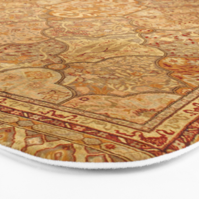 Oversized Antique Turkish Oushak Rug Print Bath Mat Gallery Image 3