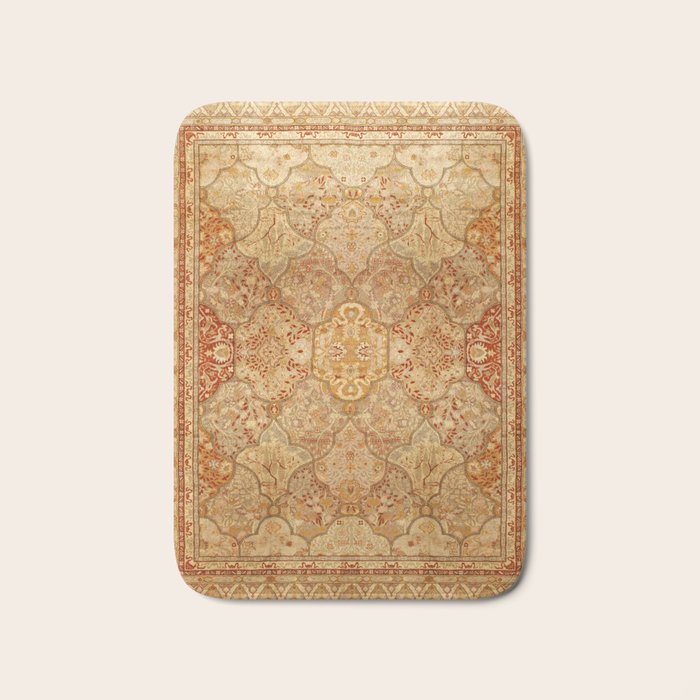 Oversized Antique Turkish Oushak Rug Print Bath Mat Gallery Image 1