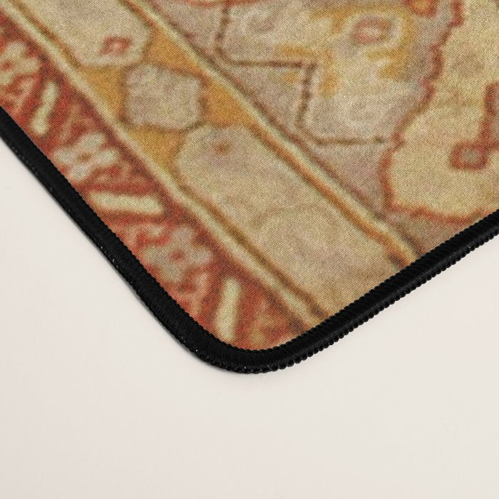 Oversized Antique Turkish Oushak Rug Print Desk Mat Gallery Image 4