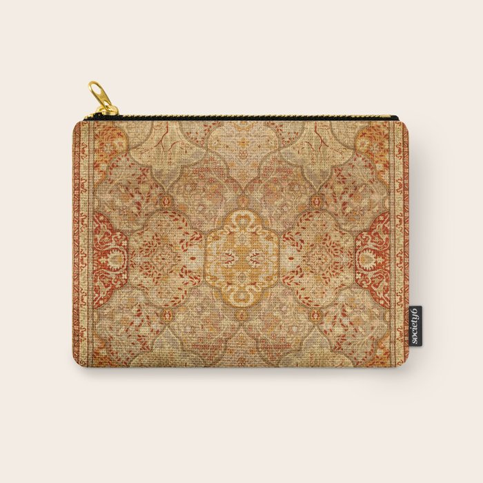 Oversized Antique Turkish Oushak Rug Print Carry All Pouch Gallery Image 1