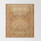 Oversized Antique Turkish Oushak Rug Print Throw Blanket Gallery Image 2