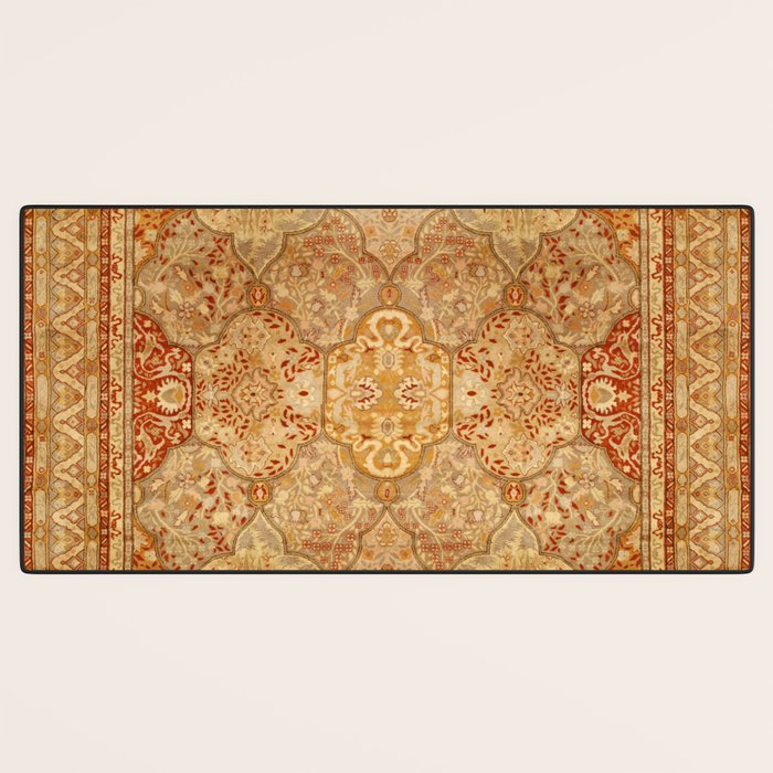 Oversized Antique Turkish Oushak Rug Print Desk Mat Gallery Image 3