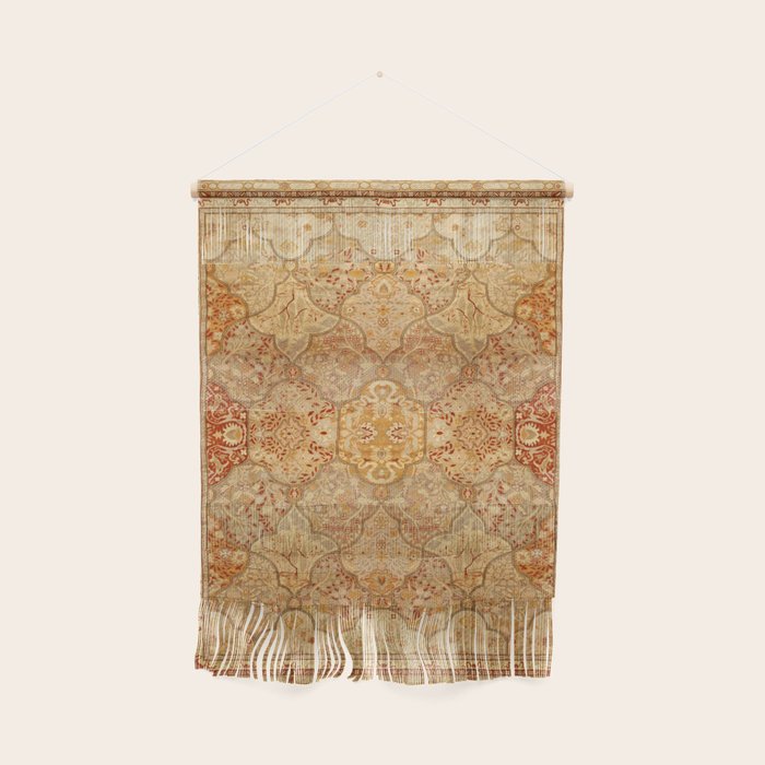 Oversized Antique Turkish Oushak Rug Print Wall Hanging Gallery Image 1