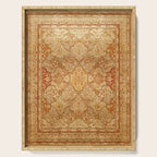 Oversized Antique Turkish Oushak Rug Print Serving Tray Gallery Image 1