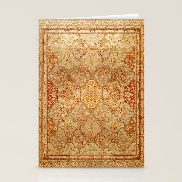 Oversized Antique Turkish Oushak Rug Print Stationery Card Gallery Image 2