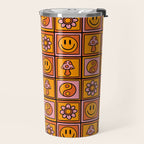 Vintage Granny Square Print Travel Mug Gallery Image 2