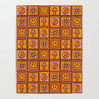 Vintage Granny Square Print Poster Gallery Image 4