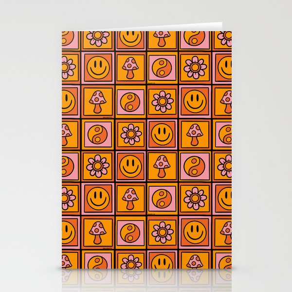 Vintage Granny Square Print Stationery Card Gallery Image 2