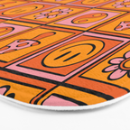 Vintage Granny Square Print Bath Mat Gallery Image 3