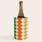 Colorful Ogee A-Go-Go Retro Pop Abstract Multicolor Wavy Stripe Pattern Wine Chiller Gallery Image 3