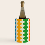 Colorful Ogee A-Go-Go Retro Pop Abstract Multicolor Wavy Stripe Pattern Wine Chiller Gallery Image 1