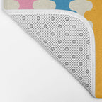Colorful Ogee A-Go-Go Retro Pop Abstract Multicolor Wavy Stripe Pattern Bath Mat Gallery Image 2