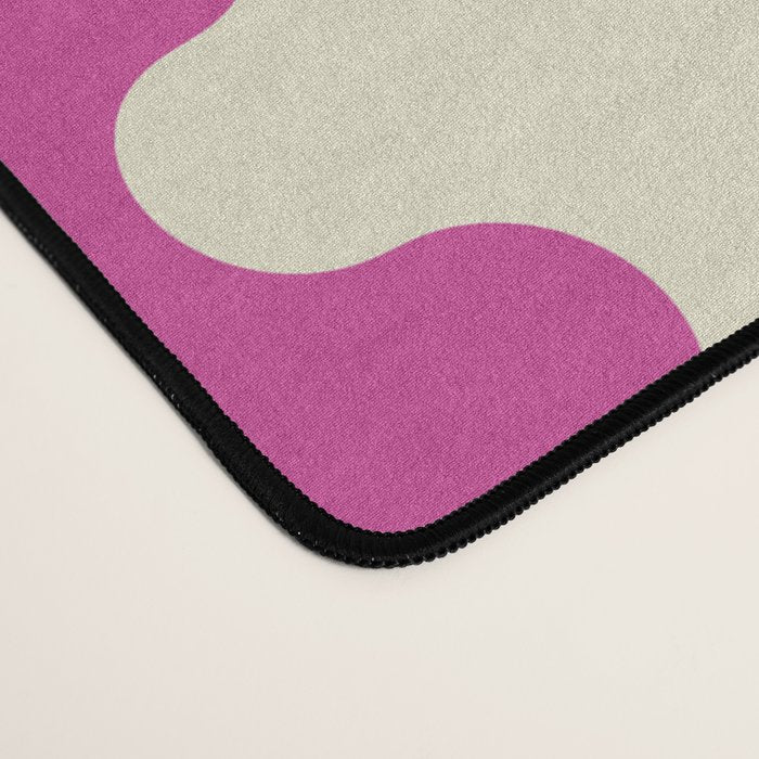 Colorful Ogee A-Go-Go Retro Pop Abstract Multicolor Wavy Stripe Pattern Desk Mat Gallery Image 4