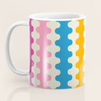 Colorful Ogee A-Go-Go Retro Pop Abstract Multicolor Wavy Stripe Pattern Coffee Mug Gallery Image 3