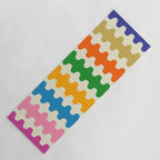 Colorful Ogee A-Go-Go Retro Pop Abstract Multicolor Wavy Stripe Pattern Yoga Mat Gallery Image 1