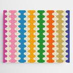 Colorful Ogee A-Go-Go Retro Pop Abstract Multicolor Wavy Stripe Pattern Jigsaw Puzzle Gallery Image 1