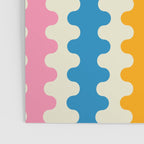 Colorful Ogee A-Go-Go Retro Pop Abstract Multicolor Wavy Stripe Pattern Poster Gallery Image 3
