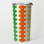 Colorful Ogee A-Go-Go Retro Pop Abstract Multicolor Wavy Stripe Pattern Travel Mug Gallery Image 2
