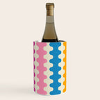 Colorful Ogee A-Go-Go Retro Pop Abstract Multicolor Wavy Stripe Pattern Wine Chiller Gallery Image 2