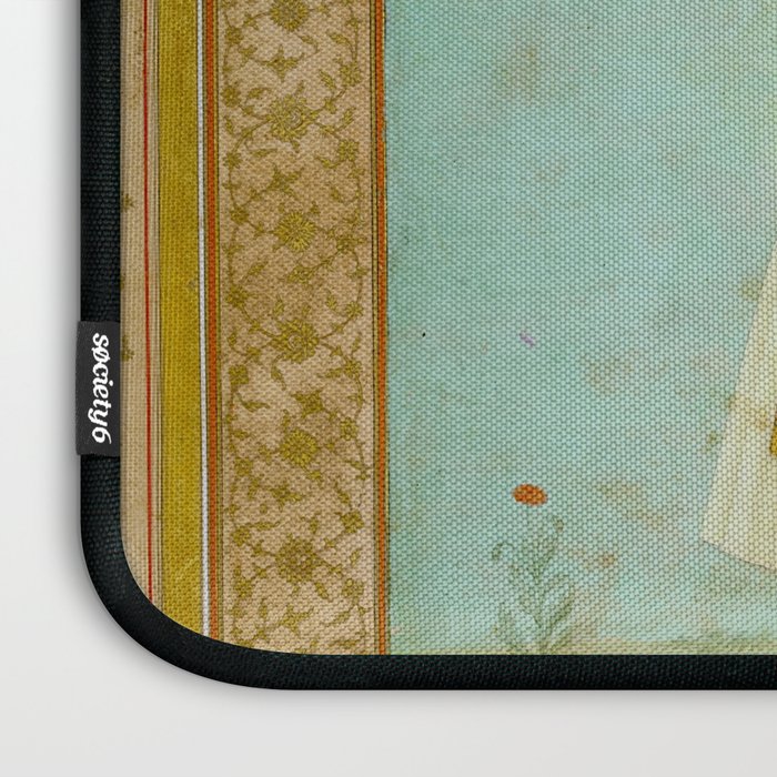 Emperor Shah Jahan Antique Indian Miniature Painted Illustration Laptop Sleeve Gallery Image 3