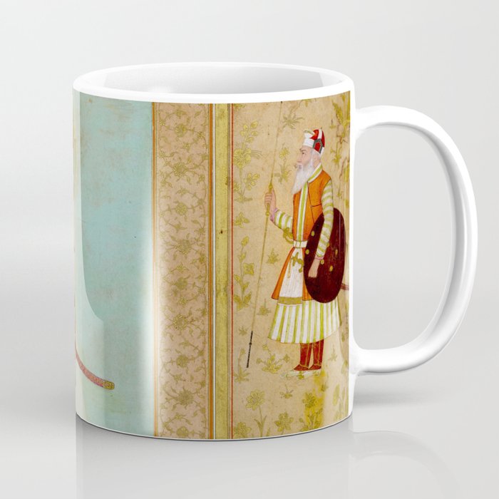 Emperor Shah Jahan Antique Indian Miniature Painted Illustration Coffee Mug Gallery Image 1
