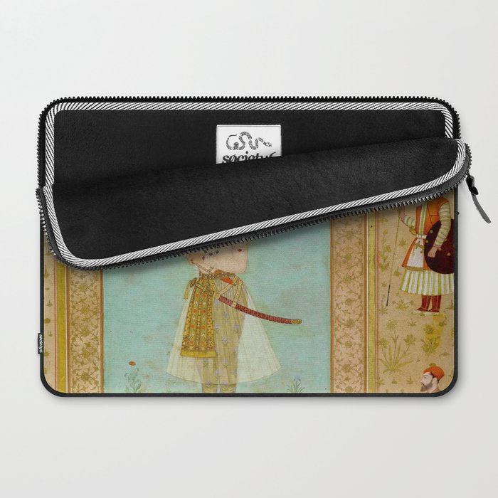 Emperor Shah Jahan Antique Indian Miniature Painted Illustration Laptop Sleeve Gallery Image 2