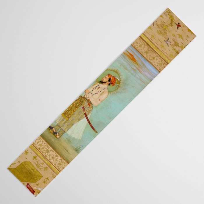 Emperor Shah Jahan Antique Indian Miniature Painted Illustration Table Runner Gallery Image 3
