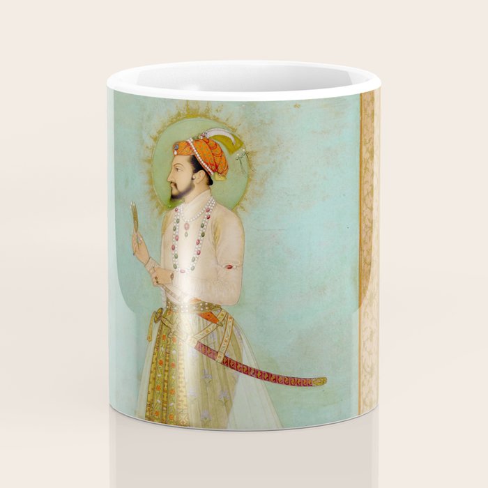 Emperor Shah Jahan Antique Indian Miniature Painted Illustration Coffee Mug Gallery Image 4