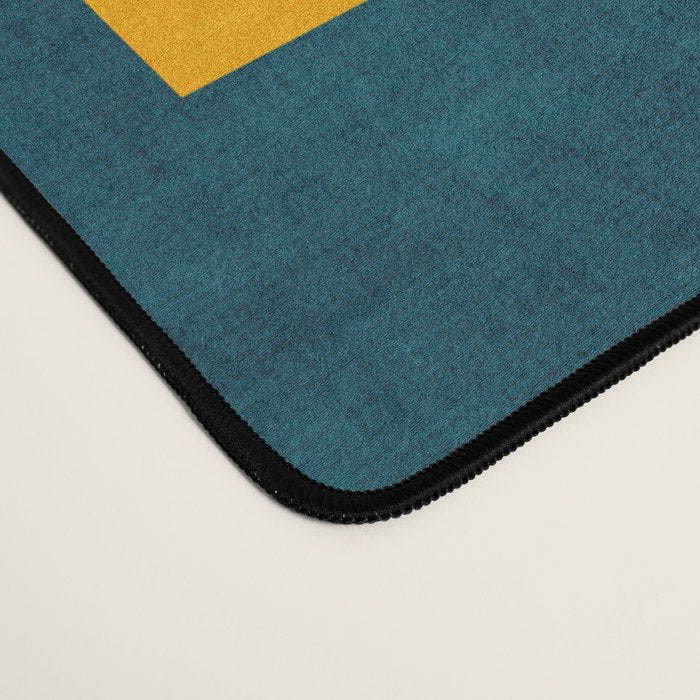 Colorful Geometric Shapes Navy Background Modern Artwork Desk Mat Gallery Image 4