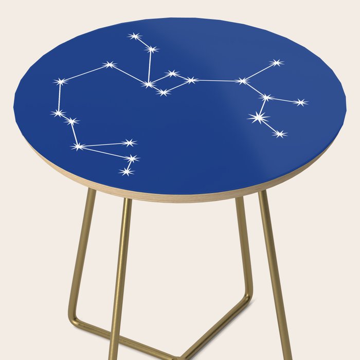 Sagittarius Zodiac Star Constellation Line Art Dark Blue Side Table Gallery Image 2