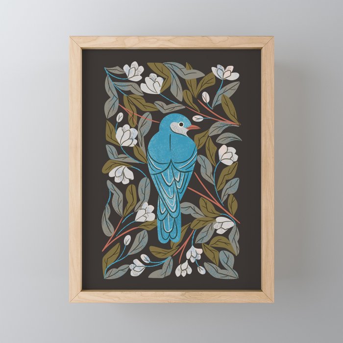 Bluebird and Apple Blossoms Mini Art Print Gallery Image 1
