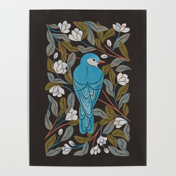 Bluebird and Apple Blossoms Poster Gallery Image 4