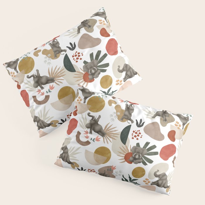Elephant yoga 01 Pillow Sham Gallery Image 3