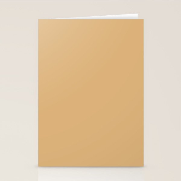 Soft Camel Solid Color Stationery Card Gallery Image 2