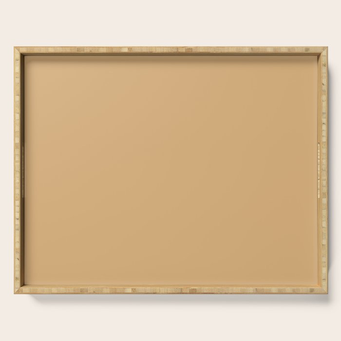 Soft Camel Solid Color Serving Tray Gallery Image 1