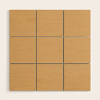 Soft Camel Solid Color Wood Wall Art Gallery Image 1