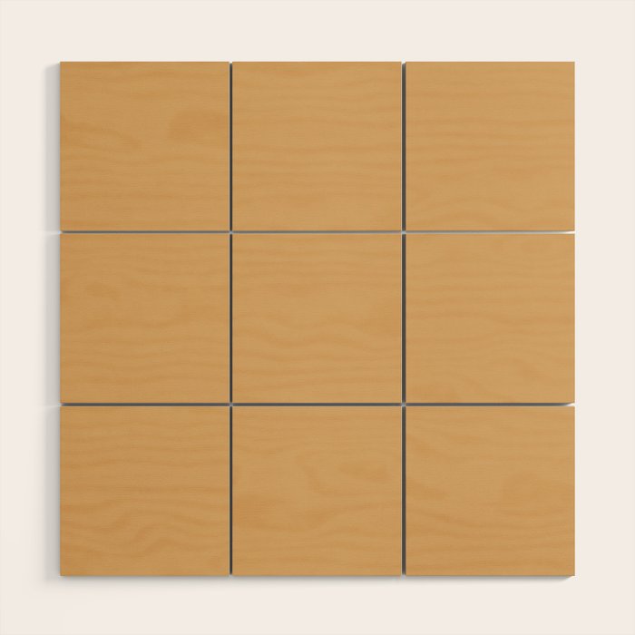 Soft Camel Solid Color Wood Wall Art Gallery Image 1