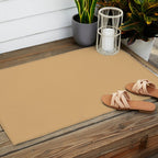 Soft Camel Solid Color Outdoor Rug Gallery Image 2