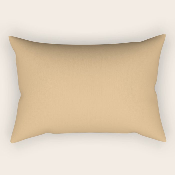 Soft Camel Solid Color Rectangular Pillow Gallery Image 2