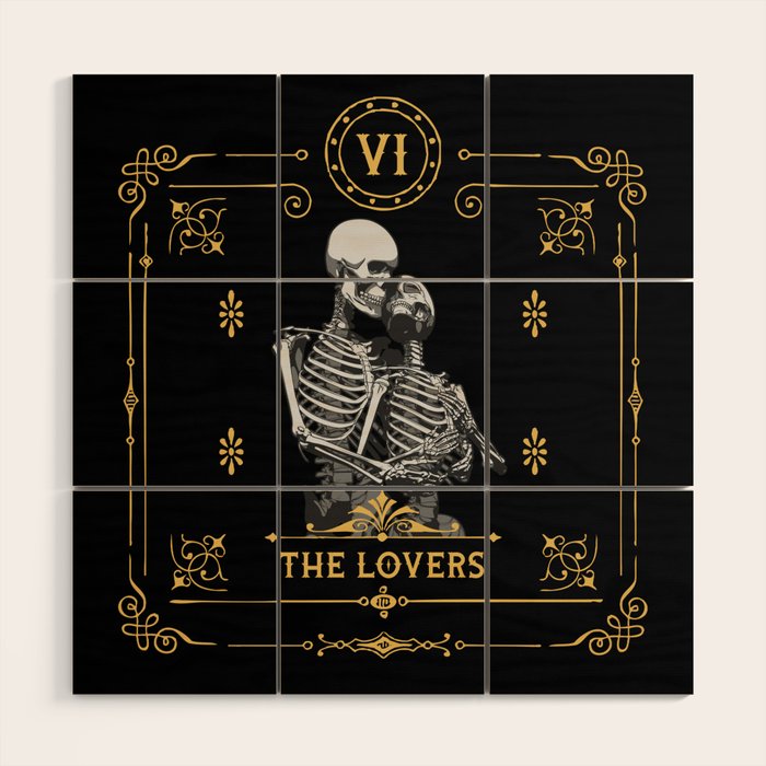 The Lovers VI Tarot Card Wood Wall Art Gallery Image 1