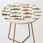 Illustrated North America Game Fish Identification Chart Side Table Gallery Image 2