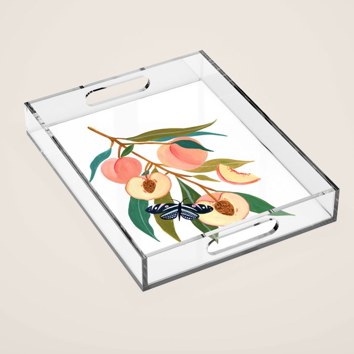 Summer Peach Acrylic Tray Gallery Image 1